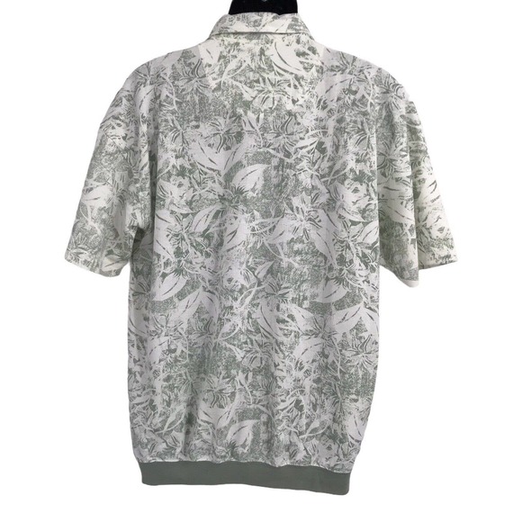 Safe Harbor Men's White & Green Short Sleeves Collared Polo T Shirt Size Large - Picture 4 of 5